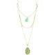 Acrylic Druzy Stone Layered Necklace